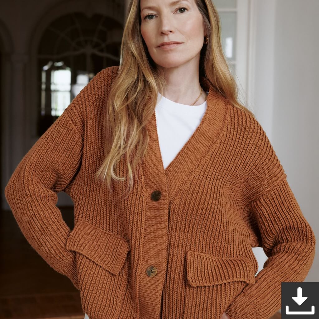 Lana Grossa Pattern Damen Cardigan Strickset - Lana Grossa (PDF) Lieblingsgarn
