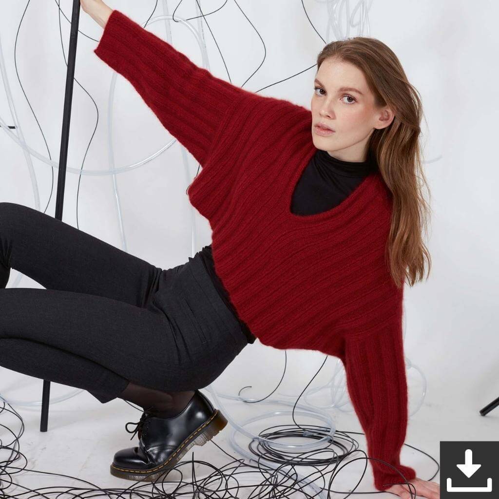 Lang Yarns Pattern Cropped Sweater Strickanleitung - Lang Yarns (PDF) Lieblingsgarn
