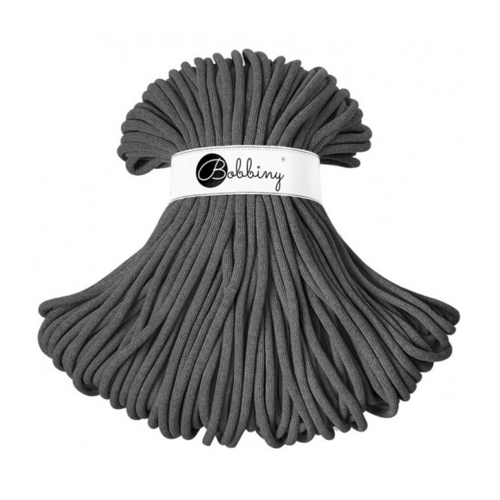Bobbiny Charcoal Bobbiny 9mm Jumbo Kordel Lieblingsgarn