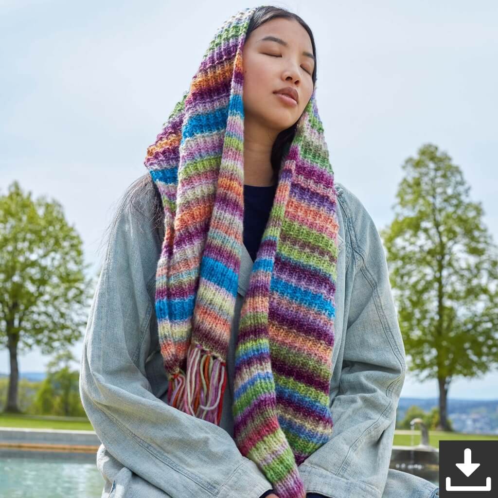 Bunter Schal Strickanleitung - Lang Yarns (PDF)