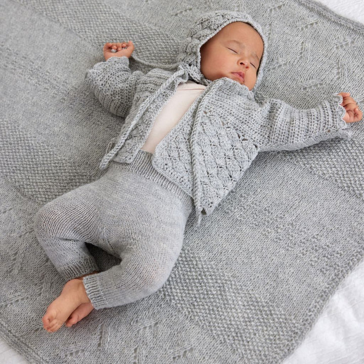 Lana Grossa Cool Wool Baby Häkeljäckchen - Lana Grossa Infanti Nr. 20 Modell 28 Lieblingsgarn