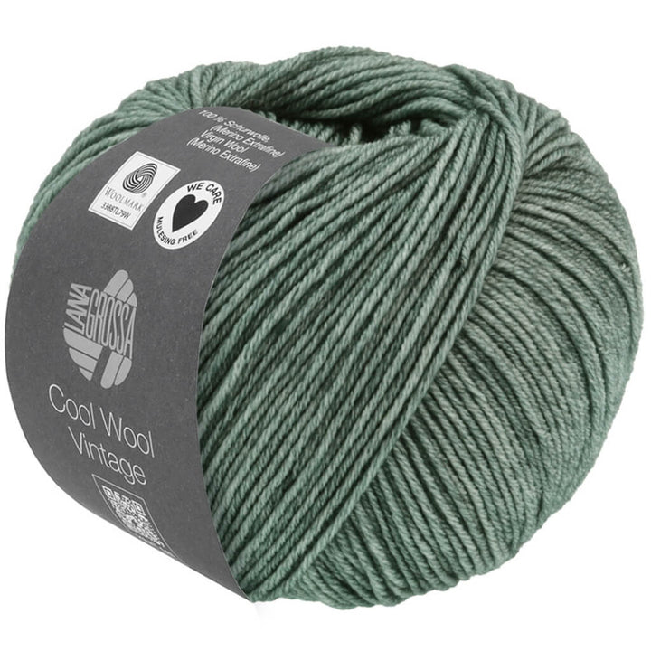 Lana Grossa Cool Wool Vintage 7368 - Grüngrau Lieblingsgarn