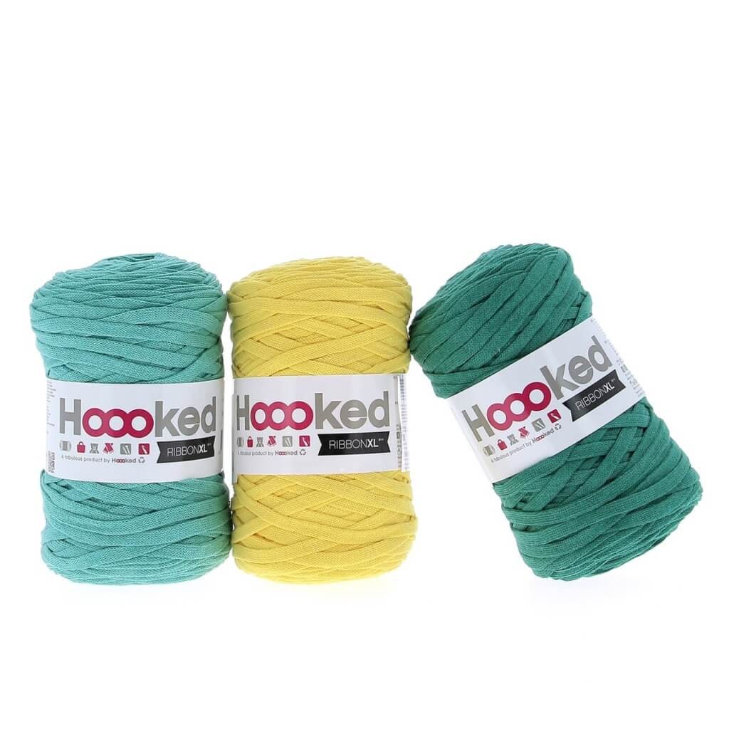 Hoooked Garn Copacabana Hoooked Set aus 3 Rollen RibbonXL Lieblingsgarn