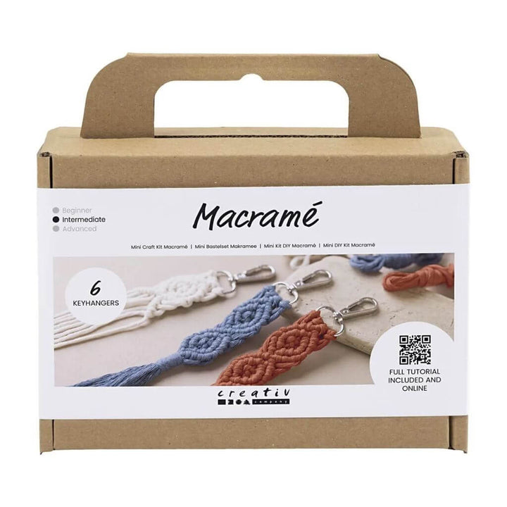 Creativ Company Bastelset Makramee Schlüsselanhänger Lieblingsgarn