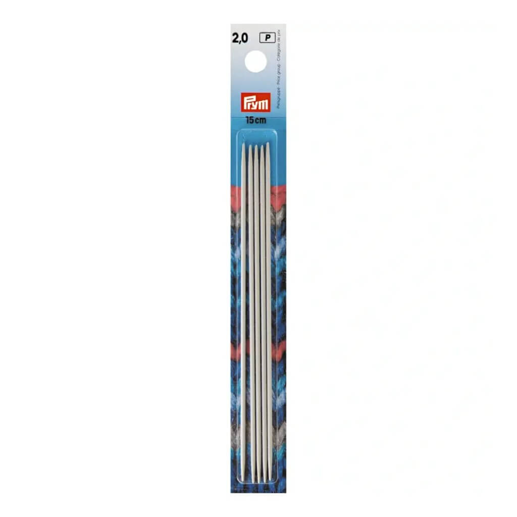 Prym 15 cm / 2 Prym Strumpfstricknadeln ALU 10 - 40 cm Lieblingsgarn