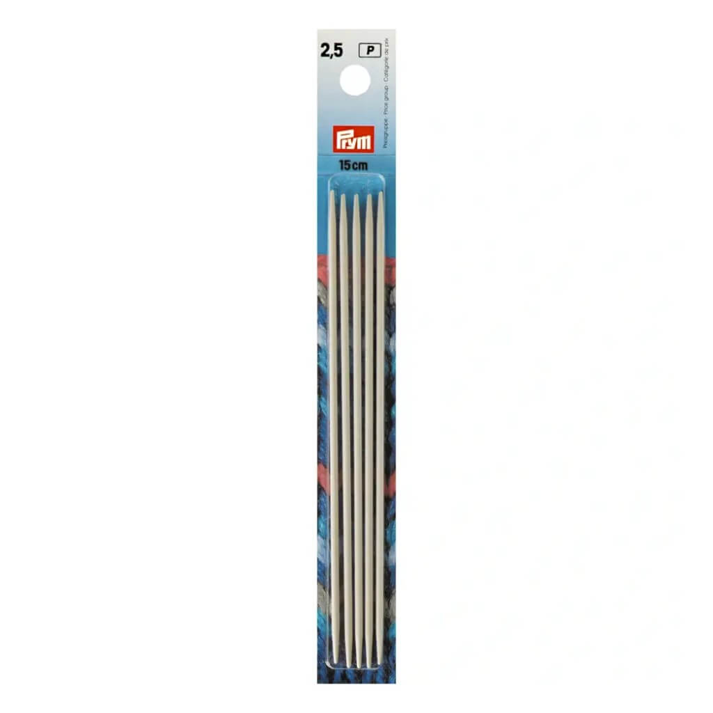 Prym 15 cm / 2,5 Prym Strumpfstricknadeln ALU 10 - 40 cm Lieblingsgarn