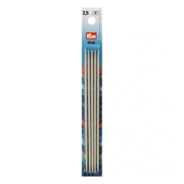 Prym 15 cm / 2,5 Prym Strumpfstricknadeln ALU 10 - 40 cm Lieblingsgarn