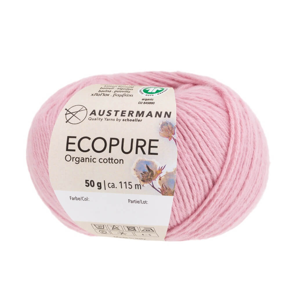 Austermann 17 - Rosa Austermann Ecopure 50g - Bio-Baumwollgarn Lieblingsgarn