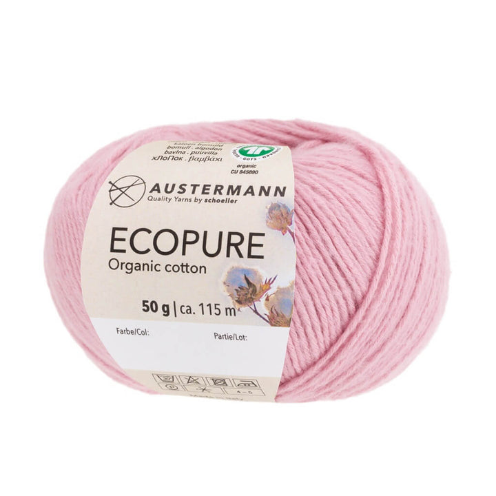 Austermann 17 - Rosa Austermann Ecopure 50g - Bio-Baumwollgarn Lieblingsgarn