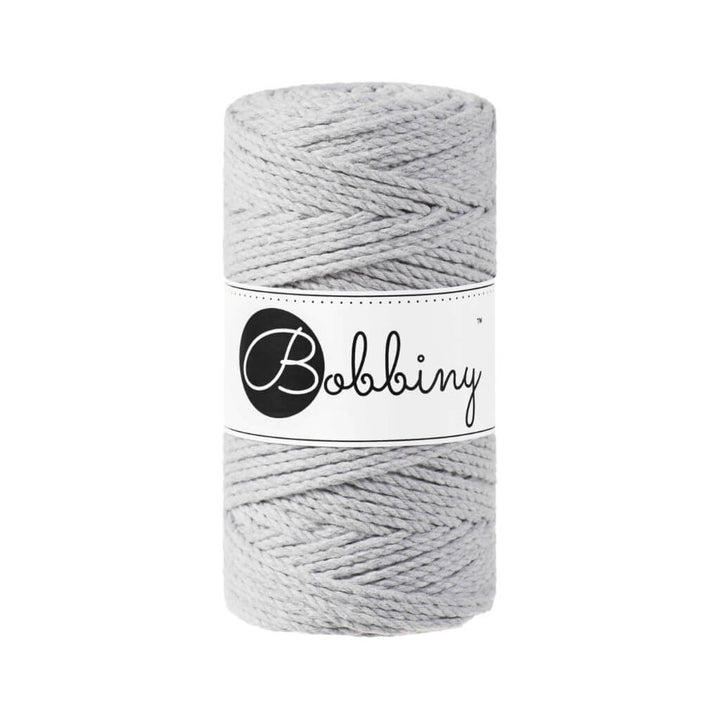 Bobbiny Light Grey Bobbiny Makramee Garn 3mm gedreht Lieblingsgarn