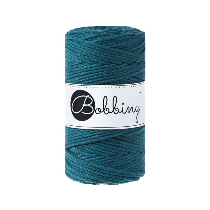 Bobbiny Peacock Blue Bobbiny Makramee Garn 3mm gedreht Lieblingsgarn