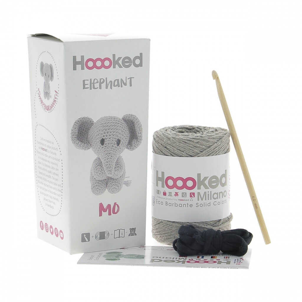 Hoooked Set Amigurumi Elefant Mo Häkelset - Hoooked Lieblingsgarn