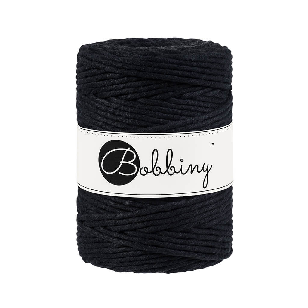 Bobbiny Makramee Black Bobbiny Makramee Garn 5 mm x 100 m gedreht Lieblingsgarn