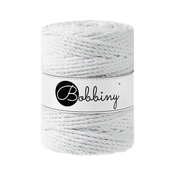 Bobbiny Makramee White Bobbiny Makramee Garn 5 mm x 100 m gedreht Lieblingsgarn
