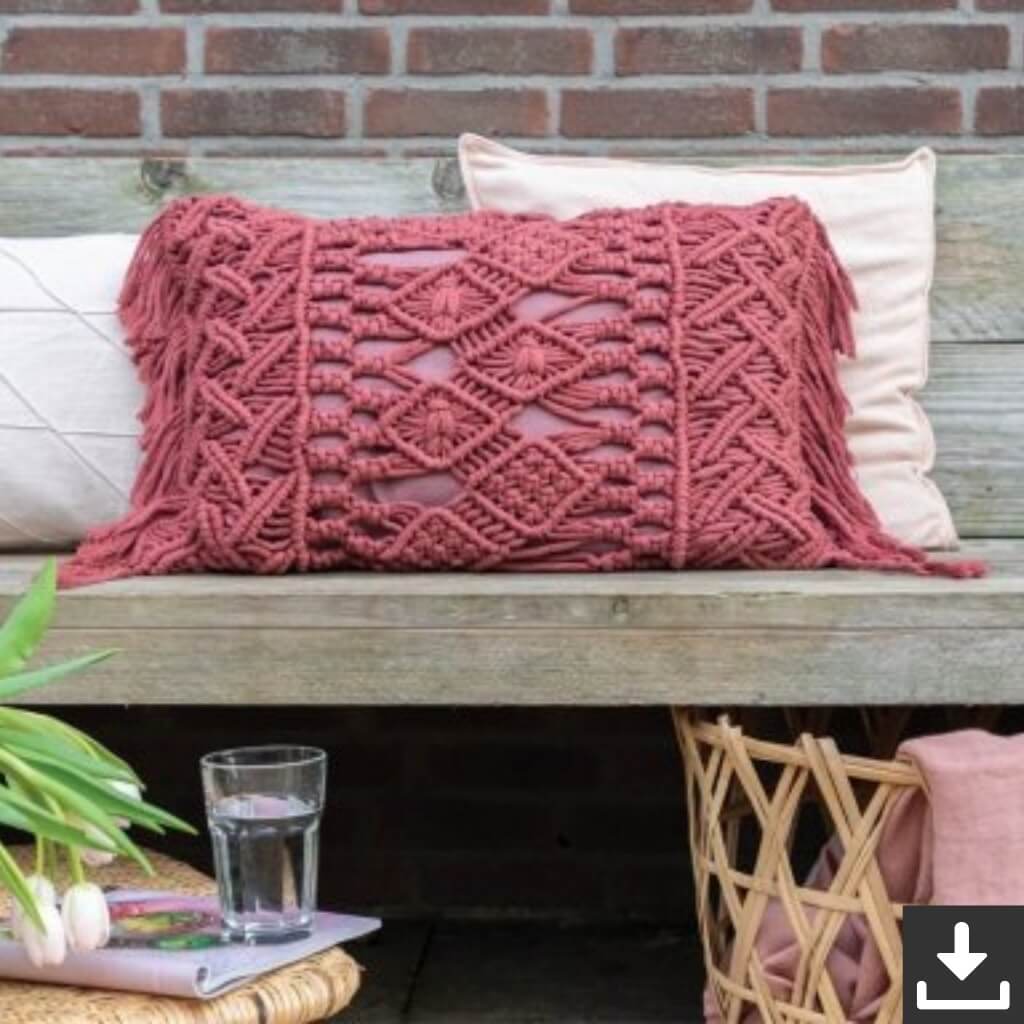 Daring Diamonds Kissen Durable Rope (PDF) Lieblingsgarn