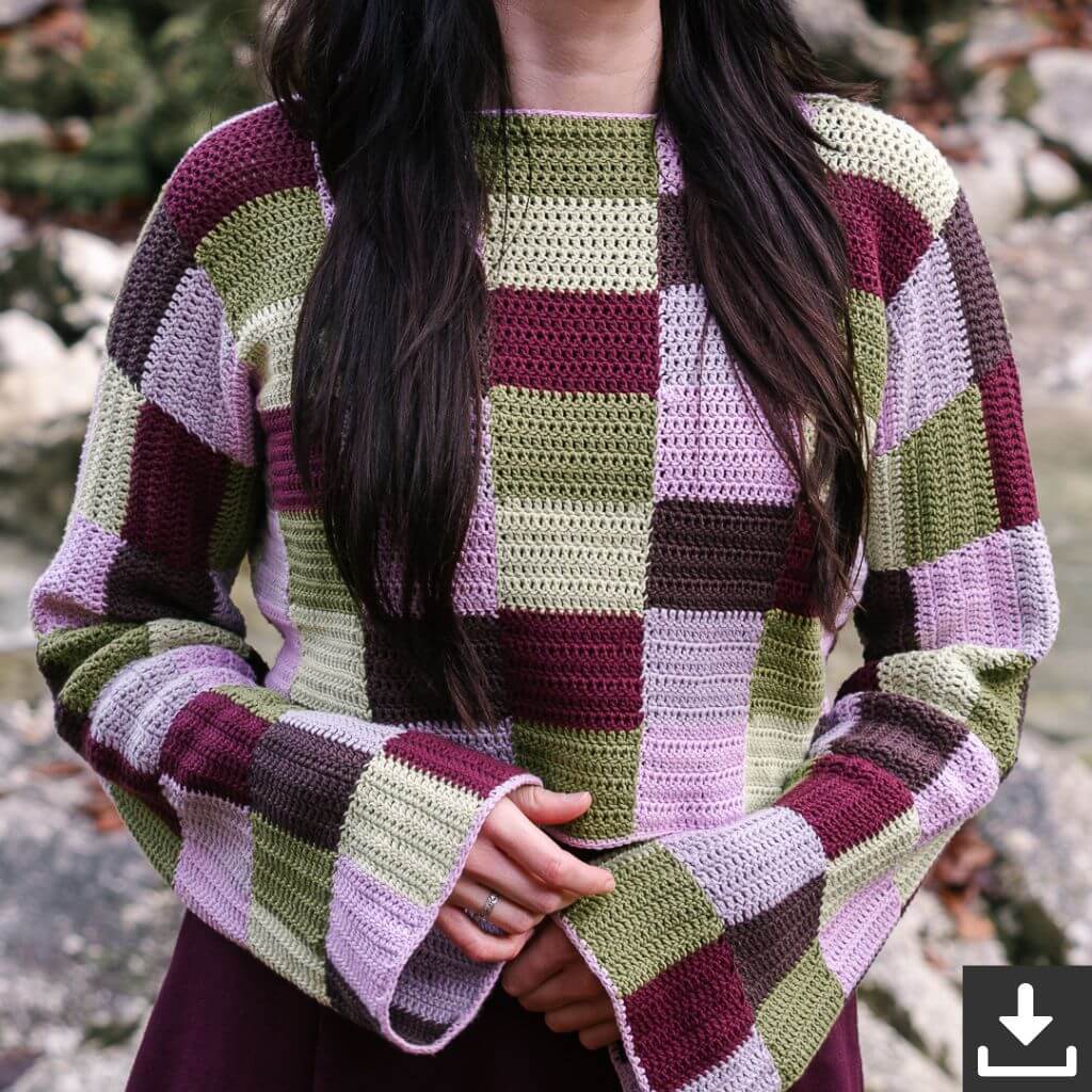 Wisteria Knitting Free Flow Sweater Häkelanleitung – Produktansicht bei bei Lieblingsgarn