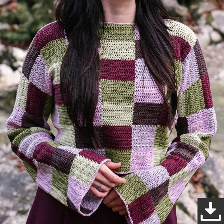 Wisteria Knitting Free Flow Sweater Häkelanleitung – Produktansicht bei bei Lieblingsgarn