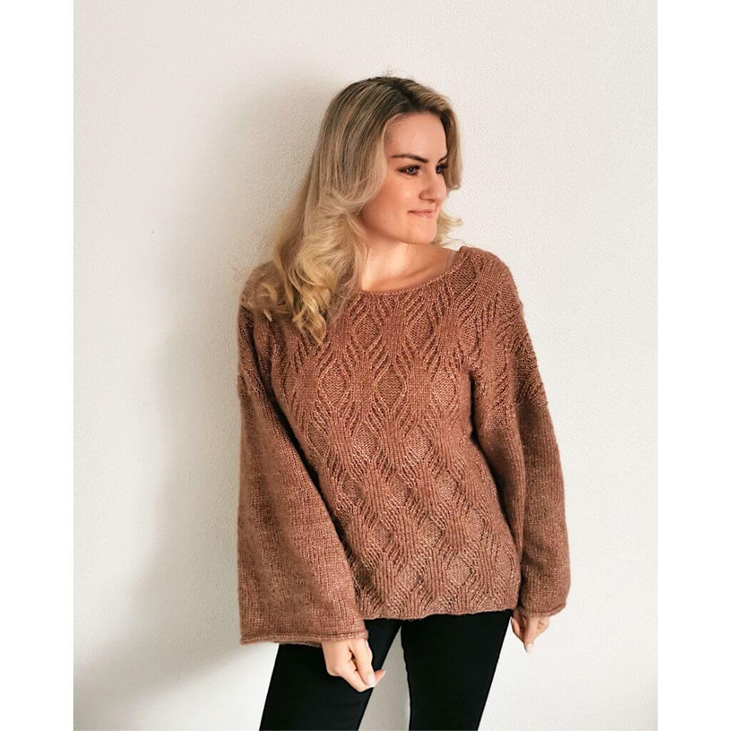 Rita Koch Damenpullover Diamond Cross Sweater Strickanleitung - Rita Koch Lieblingsgarn