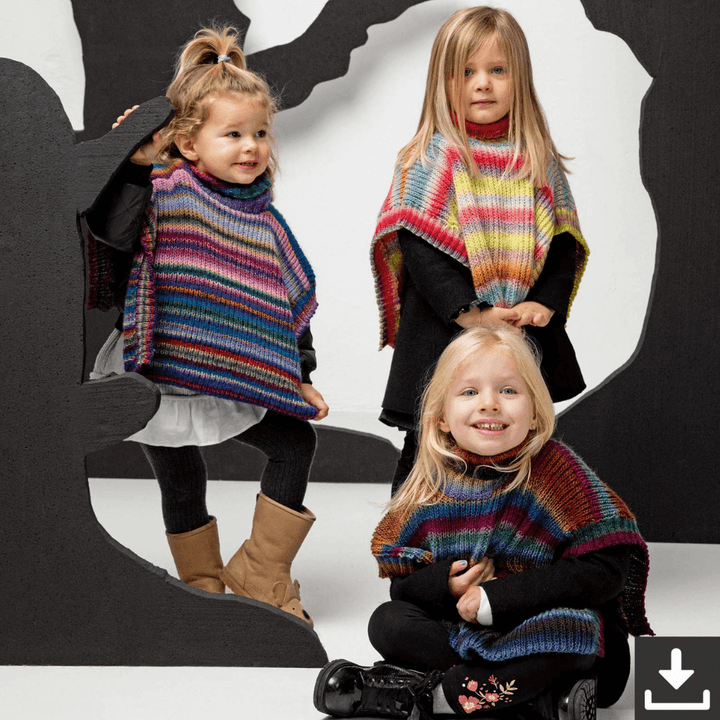 Lang Yarns Pattern Poncho für Kinder Strickanleitung - Lang Yarns (PDF) Lieblingsgarn