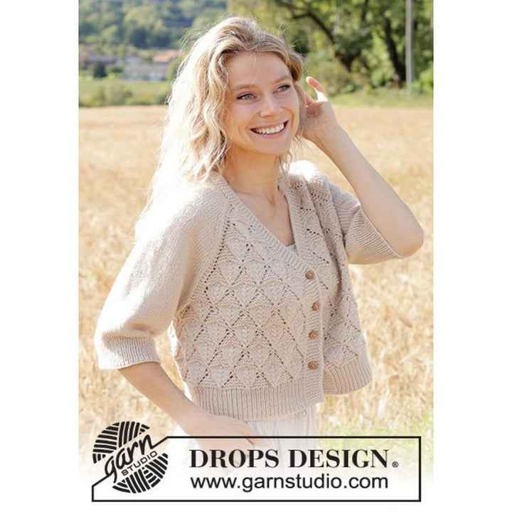 Sand Diamond Cardigan Strickanleitung - Drops Design (PDF) bei bei bei Lieblingsgarn