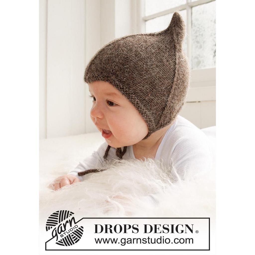 Babymütze mit Ohrenklappen Strickanleitung - Drops Design (PDF) bei bei bei Lieblingsgarn