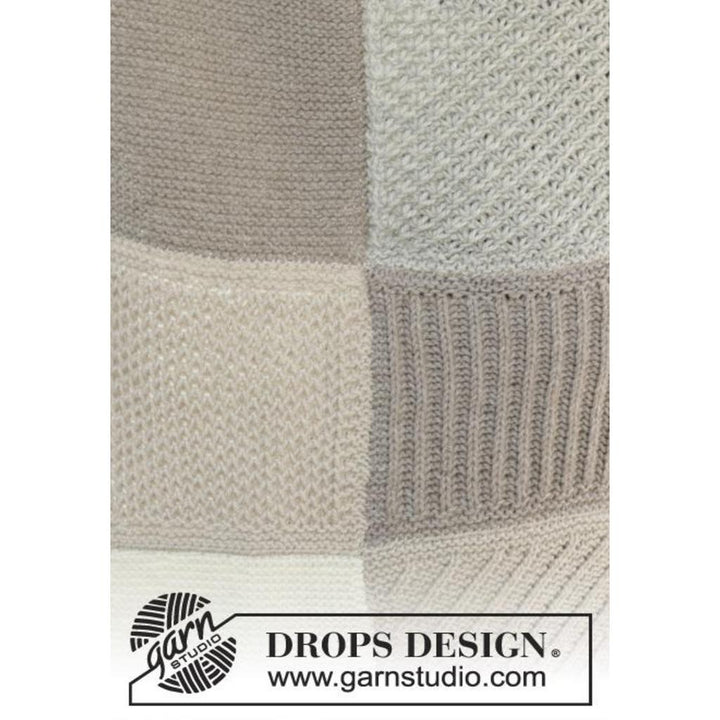 Patchwork Decke mit Musterquadraten Strickanleitung - Drops Design (PDF) bei bei Lieblingsgarn