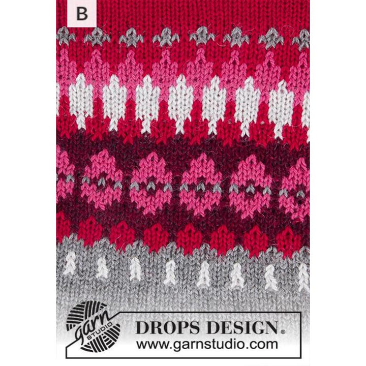 Pullover mit Rundpasse im Nordischen Muster Strickanleitung - Drops Design (PDF)