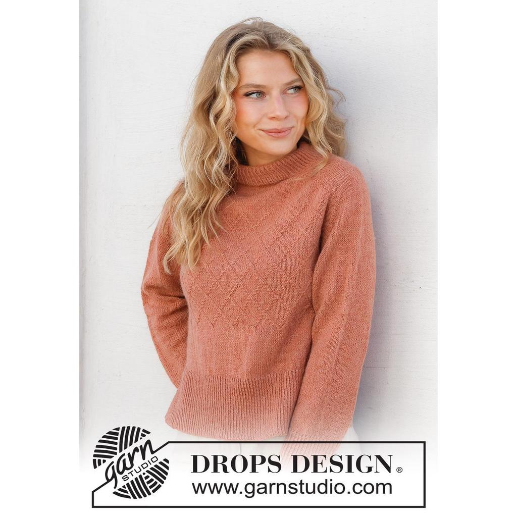 Pullover mit Zopfmuster und Sattelschulter Strickanleitung - Drops Design (PDF) bei bei bei Lieblingsgarn