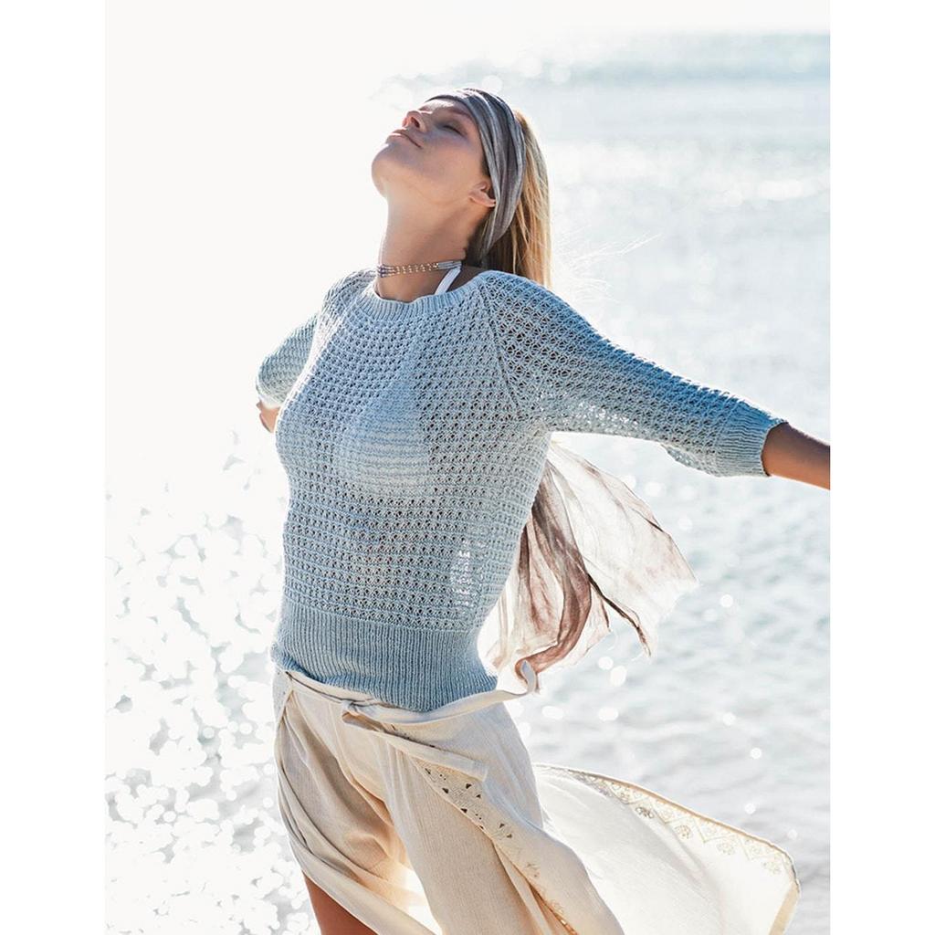 Raglan-Pullover mit ¾ Ärmeln Strickanleitung - Sandnes Garn / Olaug Beate Bjelland (PDF) bei Lieblingsgarn