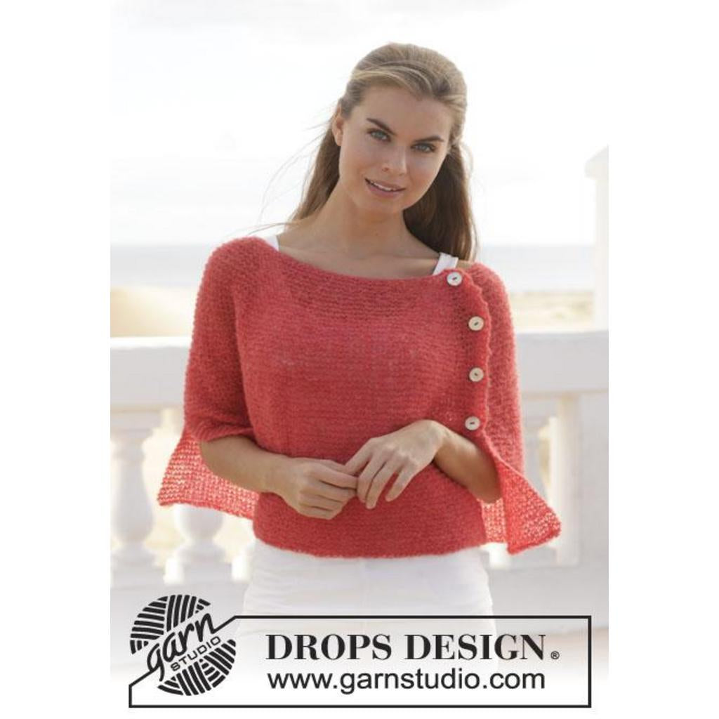 First date Poncho mit Schlitz Strickanleitung - Drops Design (PDF) bei Lieblingsgarn