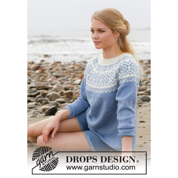 Periwinkle Pullover Strickanleitung - Drops Design (PDF) bei Lieblingsgarn