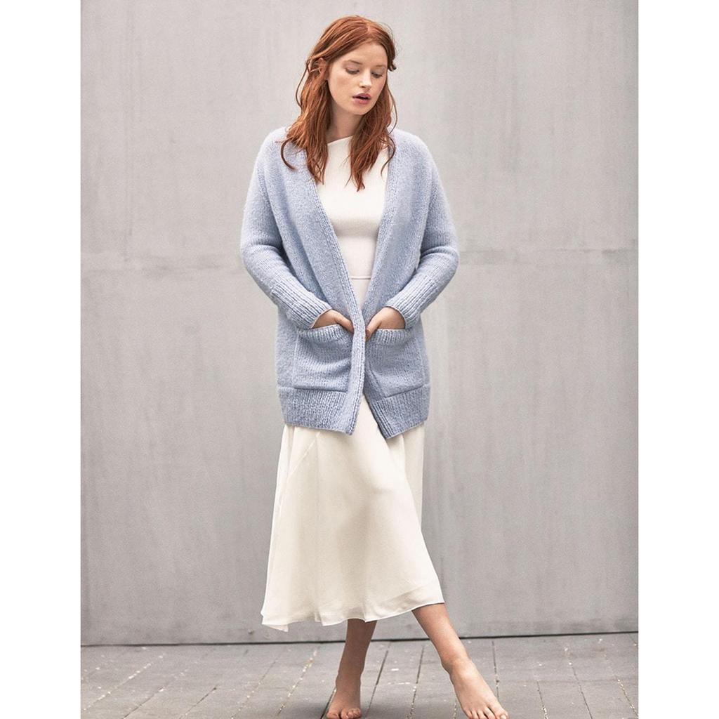 Lange Jacke mit Taschen Strickanleitung - Sandnes Garn / Liv Stangeland (PDF)