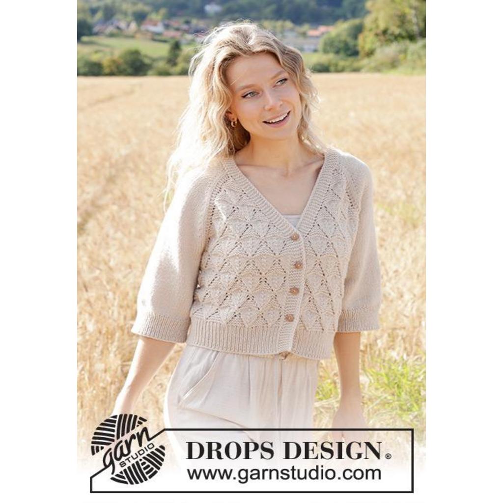 Sand Diamond Cardigan Strickanleitung - Drops Design (PDF) bei bei bei Lieblingsgarn