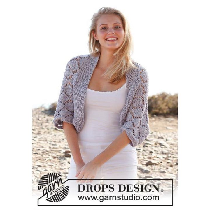 Bolero mit Lochmuster Strickanleitung - Drops Design (PDF) bei Lieblingsgarn