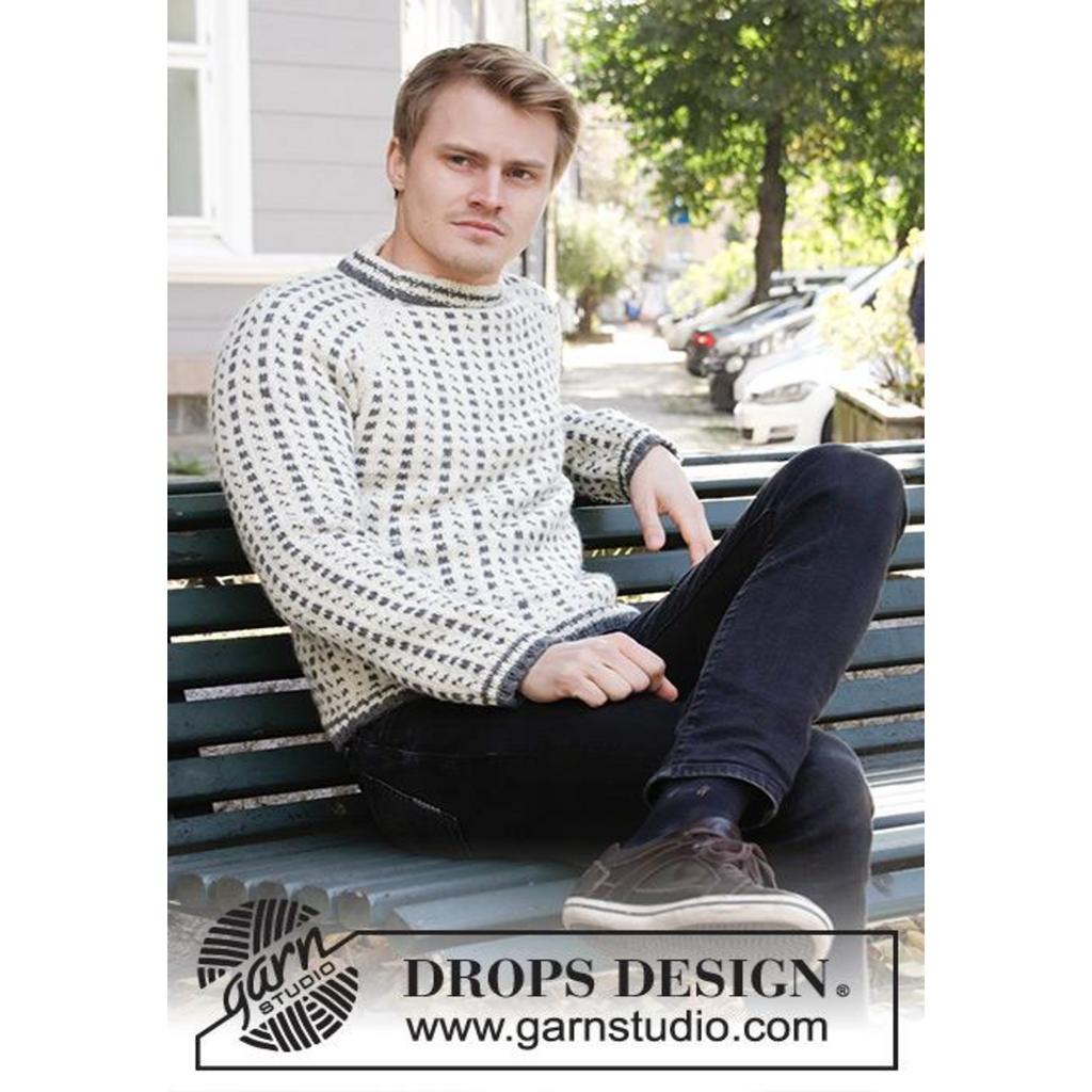 Herren Pullover mit Norwegermuster Strickanleitung - Drops Design (PDF) bei Lieblingsgarn