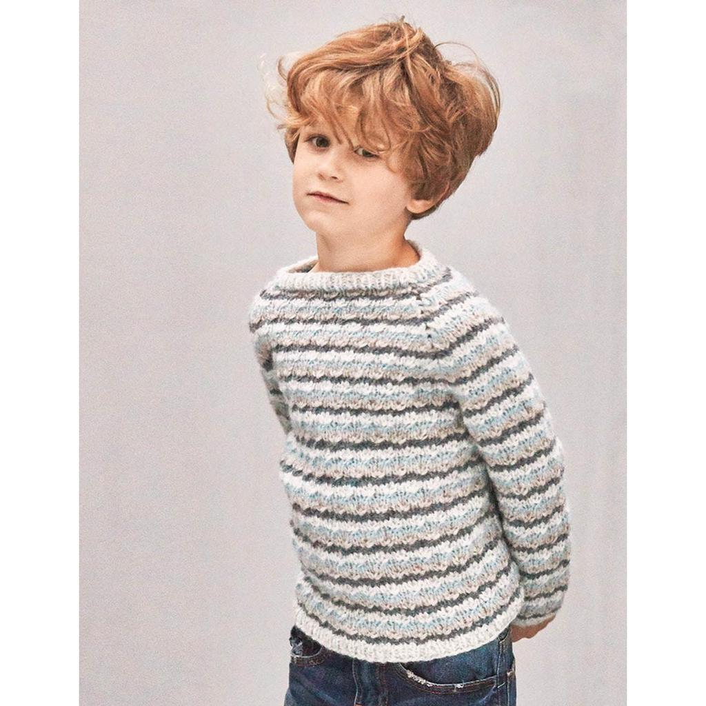 Daisy Pullover mit Streifen und Lochmuster Strickanleitung - Sandnes Garn / Åsa Christiansen (PDF)