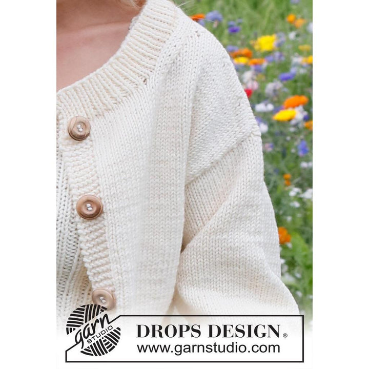 Prairie Rose Cardigan Strickanleitung - Drops Design (PDF) bei bei Lieblingsgarn