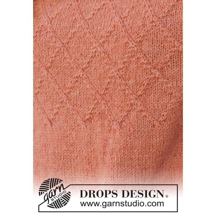 Pullover mit Zopfmuster und Sattelschulter Strickanleitung - Drops Design (PDF) bei bei bei Lieblingsgarn