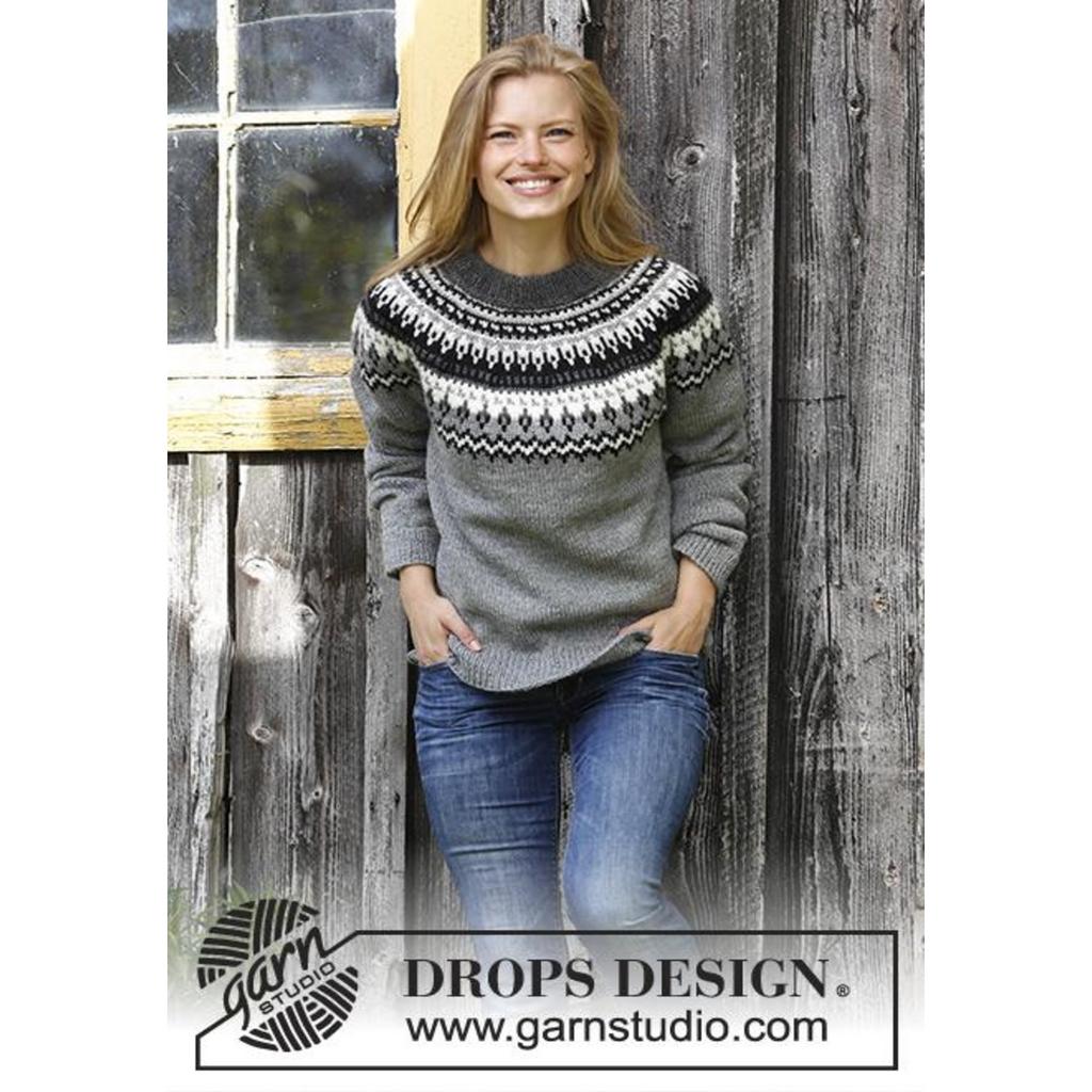 Night Shades Pullover Strickanleitung - Drops Design (PDF) bei Lieblingsgarn