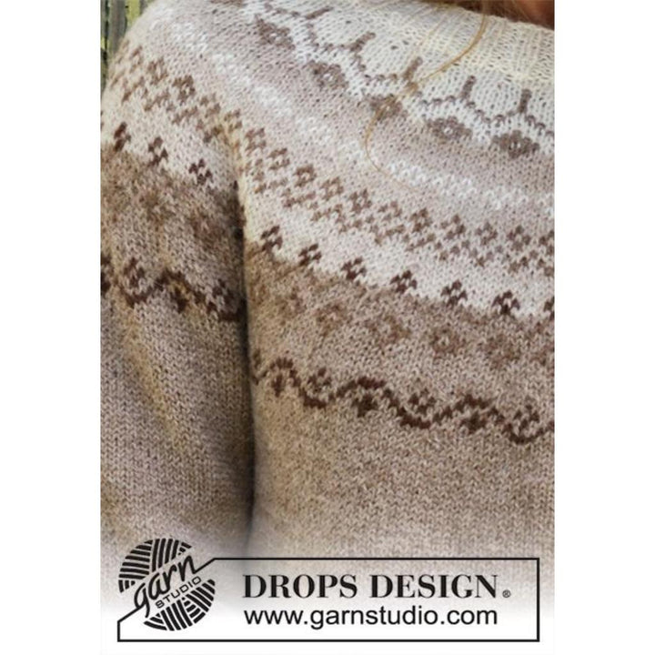 Pullover mit Rundpasse im nordischen Muster Strickanleitung - Drops Design (PDF) bei Lieblingsgarn