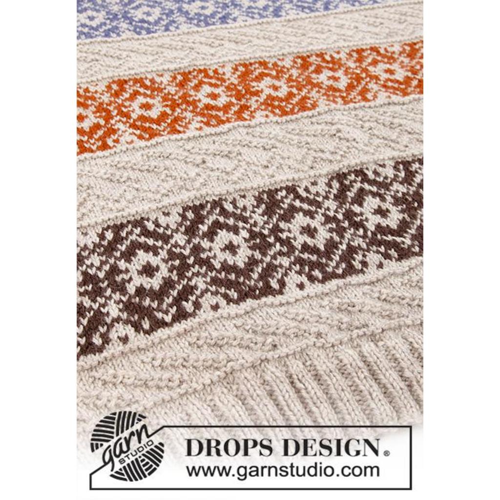 Pullover mit Norwegermuster Valdres Strickanleitung - Drops Design (PDF) bei Lieblingsgarn