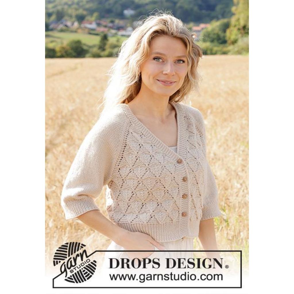 Sand Diamond Cardigan Strickanleitung - Drops Design (PDF) bei bei bei Lieblingsgarn