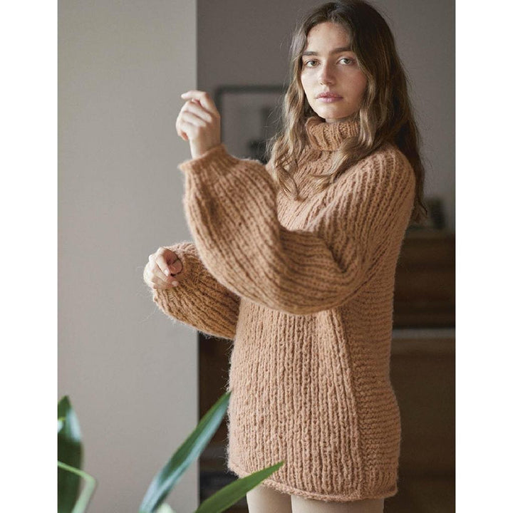 Pullover mit Halbpatentmuster und Krausrippen-Rückenteil Strickanleitung - Sandnes Garn / Liv Stangeland (PDF)