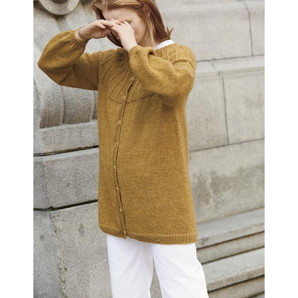 Jacke mit Rundpasse im Halbpatent Strickanleitung - Sandnes Garn / Liv Stangeland (PDF) bei bei Lieblingsgarn