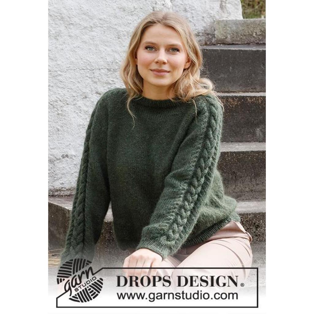 Deep Woods Sweater Strickanleitung - Drops Design (PDF)