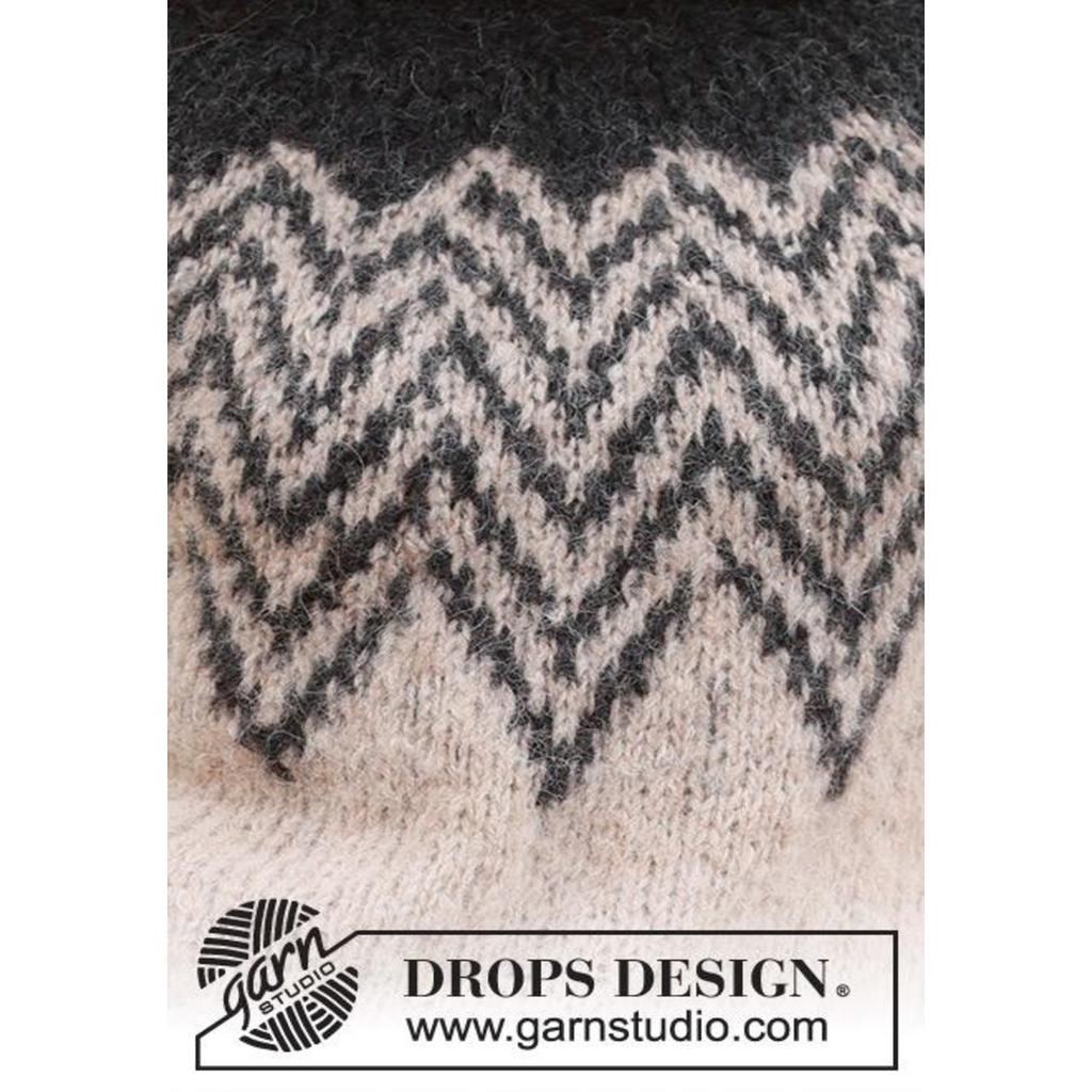 Inverted Peaks Sweater Strickanleitung - Drops Design (PDF) bei bei Lieblingsgarn
