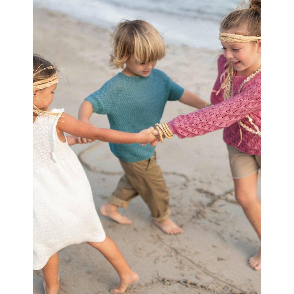 Kinder T-Shirt mit Raglanabnahmen Strickanleitung - Sandnes Garn / Anita Brathetland (PDF) bei Lieblingsgarn