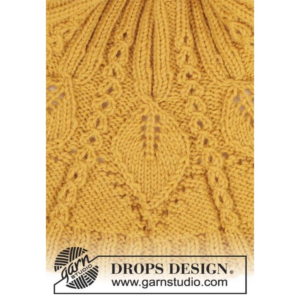 Hello Sunshine Baskenmütze Strickanleitung - Drops Design (PDF) bei bei Lieblingsgarn