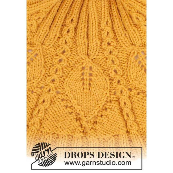 Hello Sunshine Baskenmütze Strickanleitung - Drops Design (PDF) bei bei Lieblingsgarn