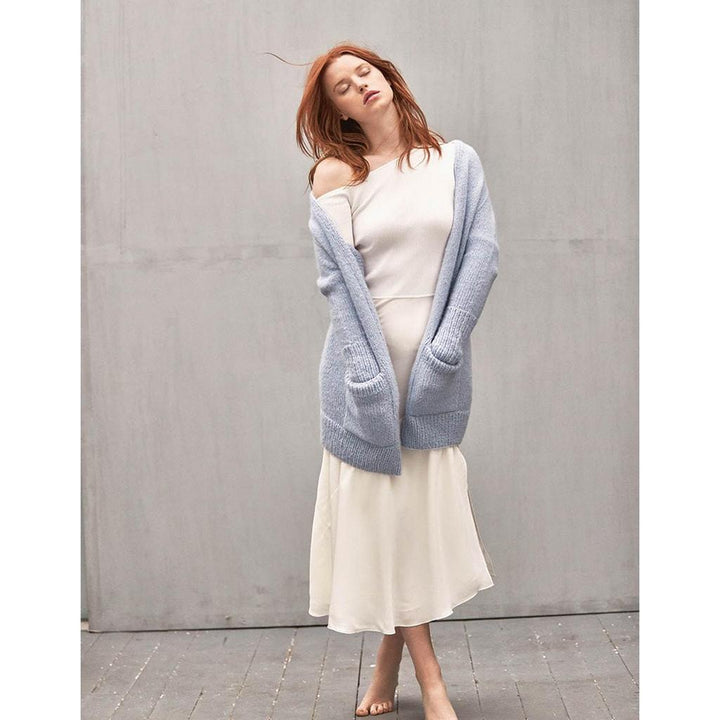 Lange Jacke mit Taschen Strickanleitung - Sandnes Garn / Liv Stangeland (PDF)